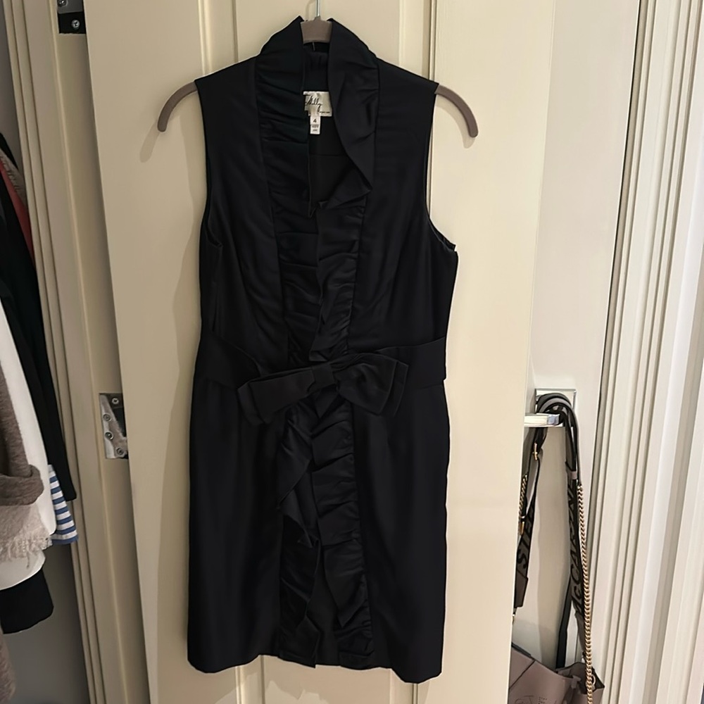 Black Milly dress with collar and bow
